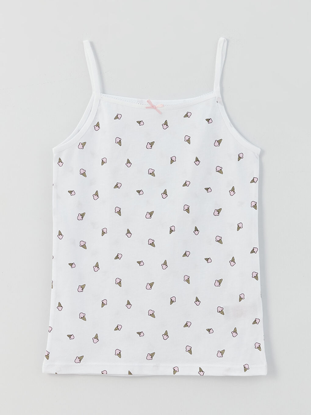 فيست بحمالات مطبوع بياقة مربعة للبنات - مجموعتين-2