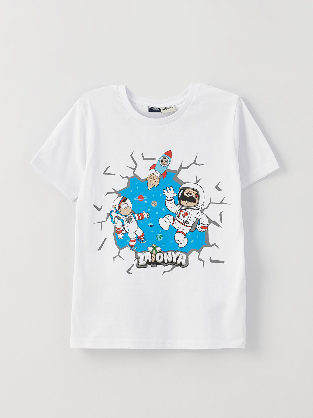 T-shirt Garçon Imprimé Zatonya Col Rond à Manches Courtes