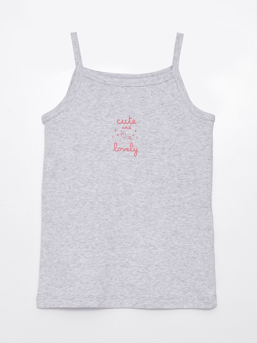 Beyaz Kare Yaka Askılı Kız Bebek Atlet