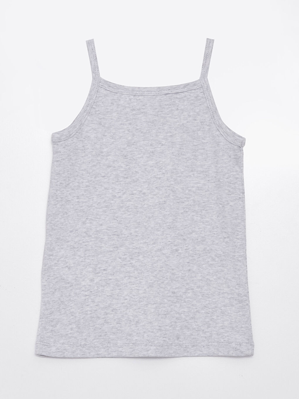 Beyaz Kare Yaka Askılı Kız Bebek Atlet-1