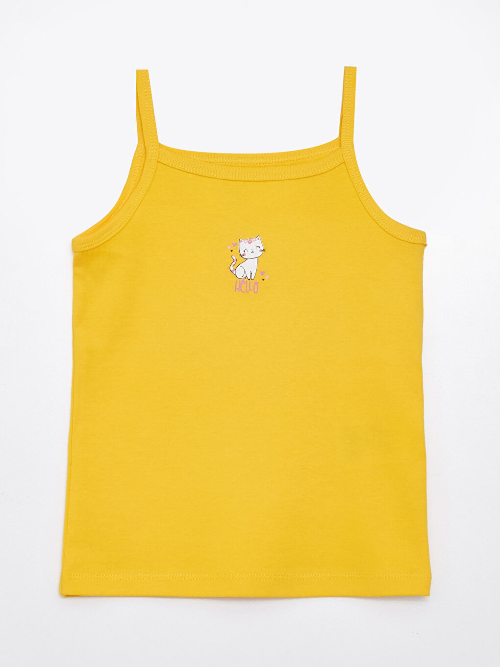 Square Collar Strappy Baby Girls' Tank Top