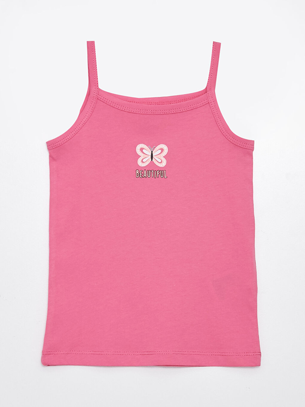 تيشيرت بحمالات بياقة مربعة للبنات الرضع