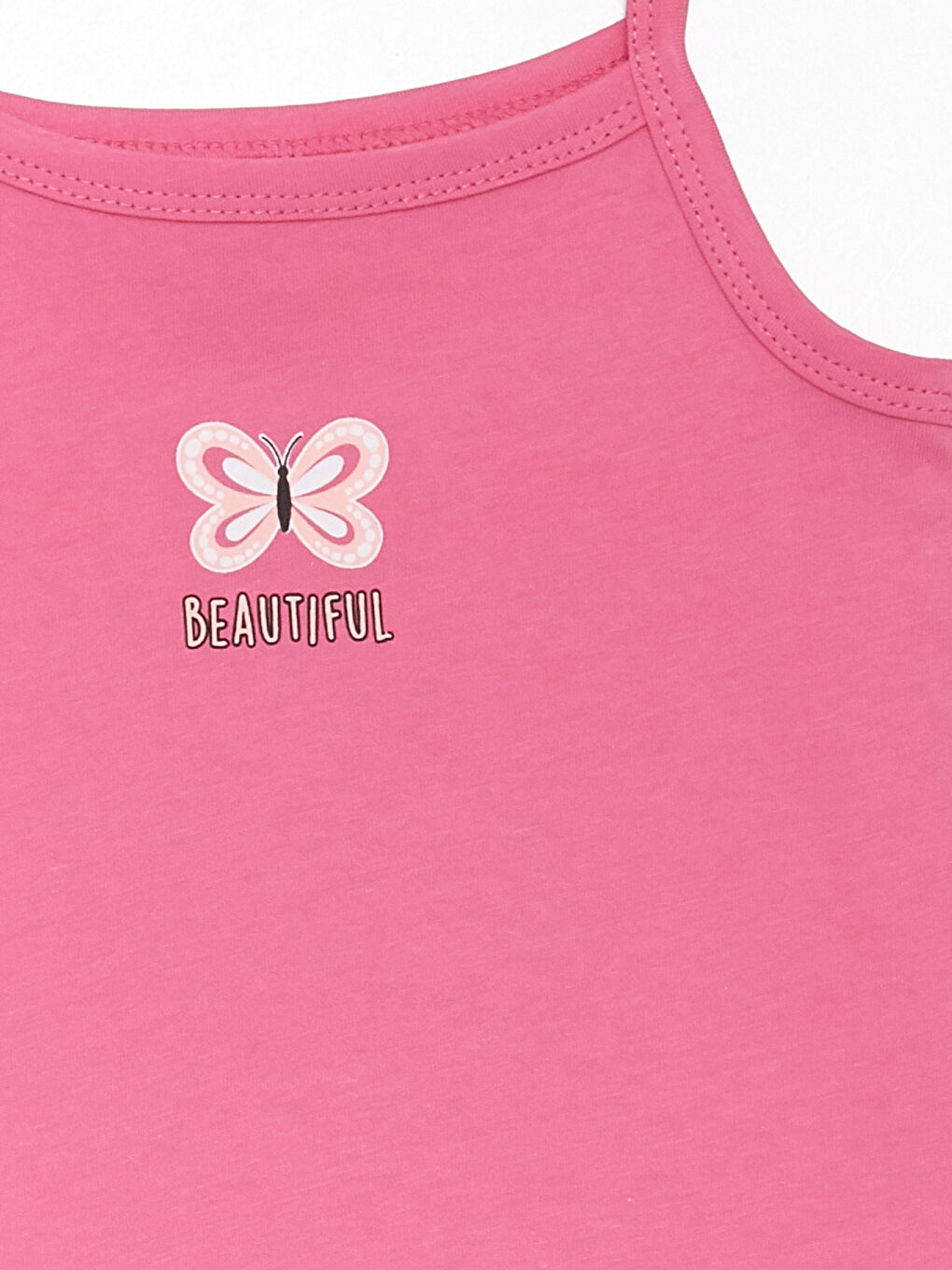 تيشيرت بحمالات بياقة مربعة للبنات الرضع-2