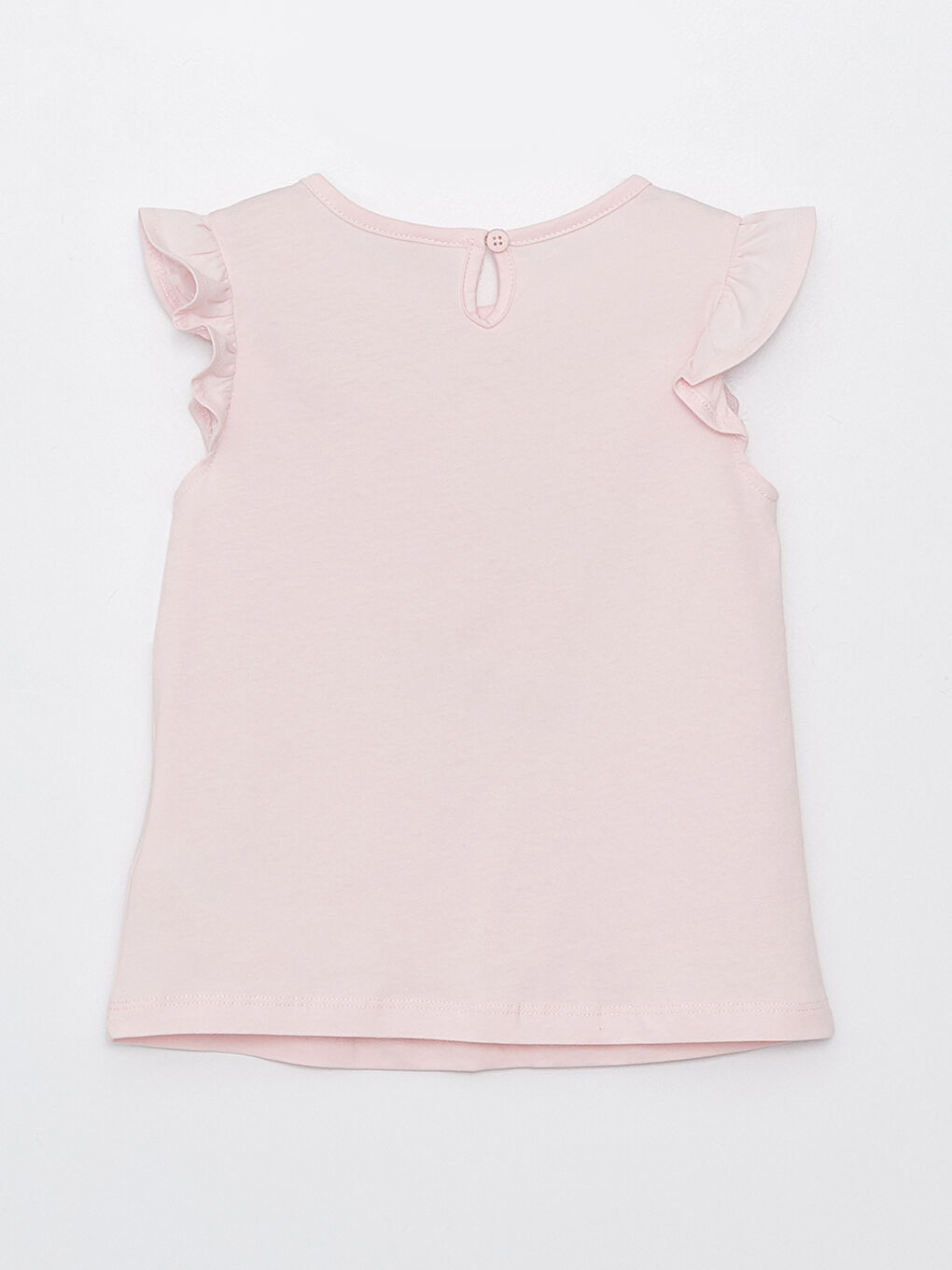 Pembe Bisiklet Yaka Baskılı Kız Bebek Tişört-1