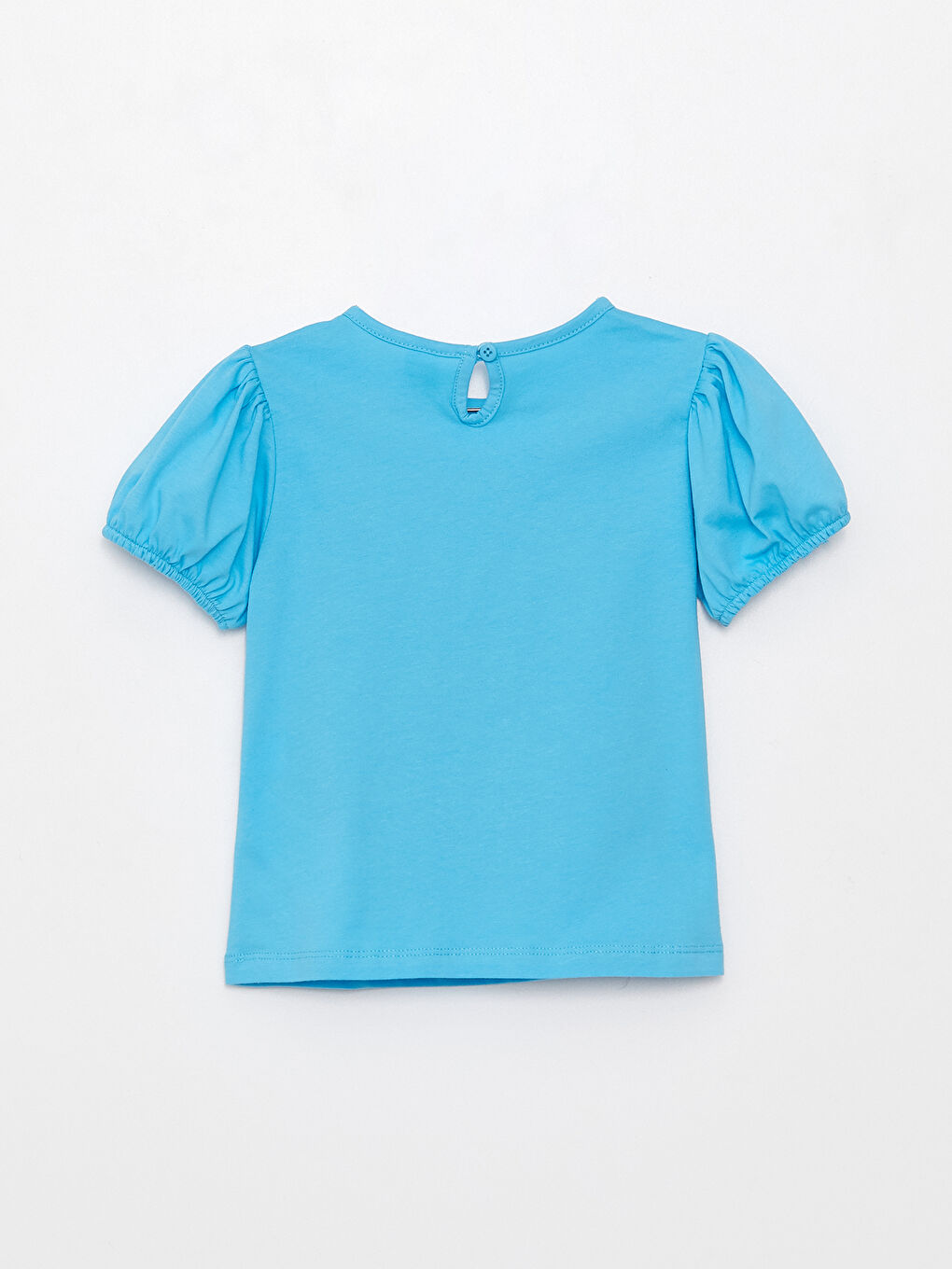 Crew Neck Short Sleeve Printed Baby Girls' T-Shirt-1