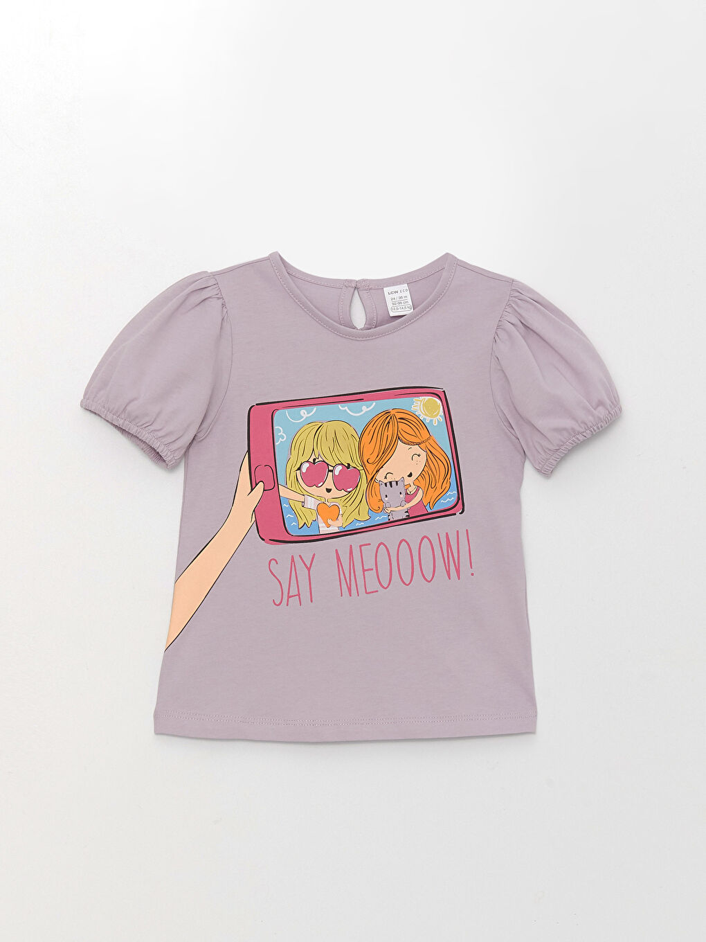 Crew Neck Short Sleeve Printed Baby Girl T Shirt -S3DP01Z1-S5H