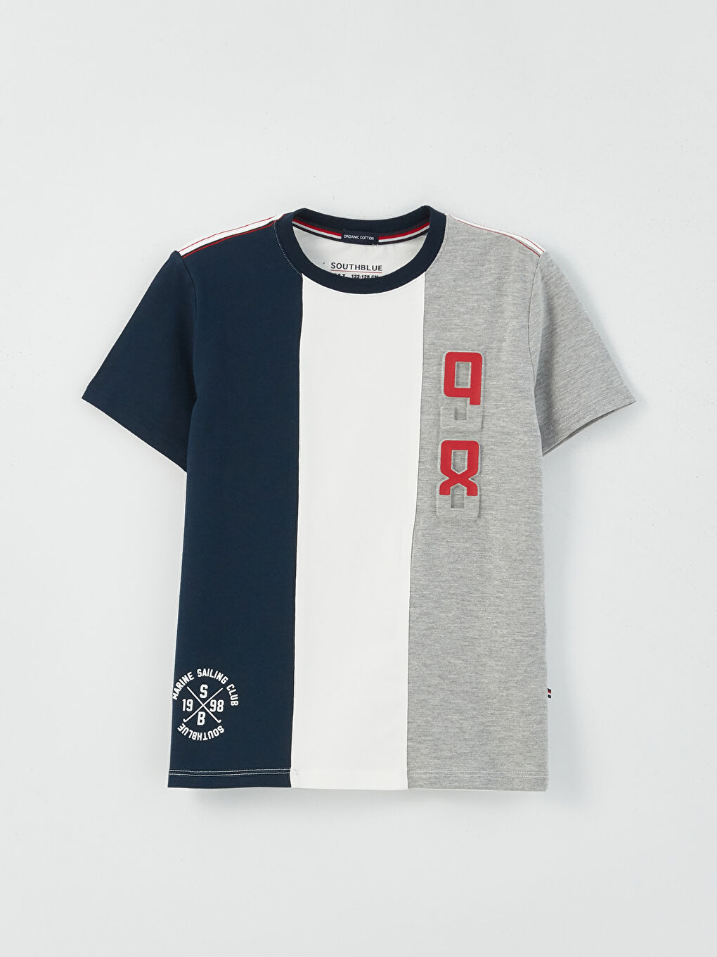 Crew Neck Color Block Short Sleeve Boys' T-Shirt