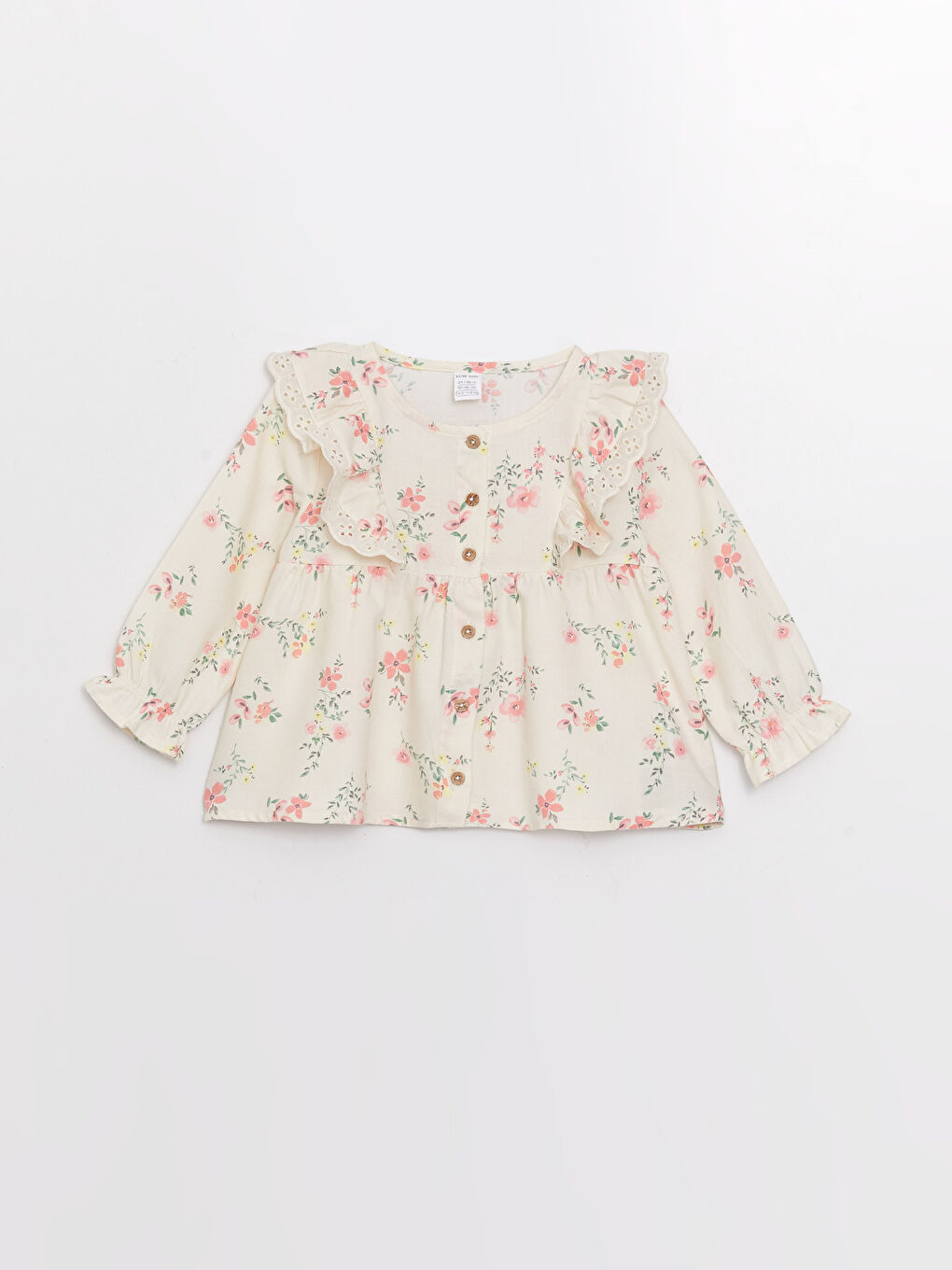 Chemise à Manches Longues pour Bébé Filles avec Col Rond