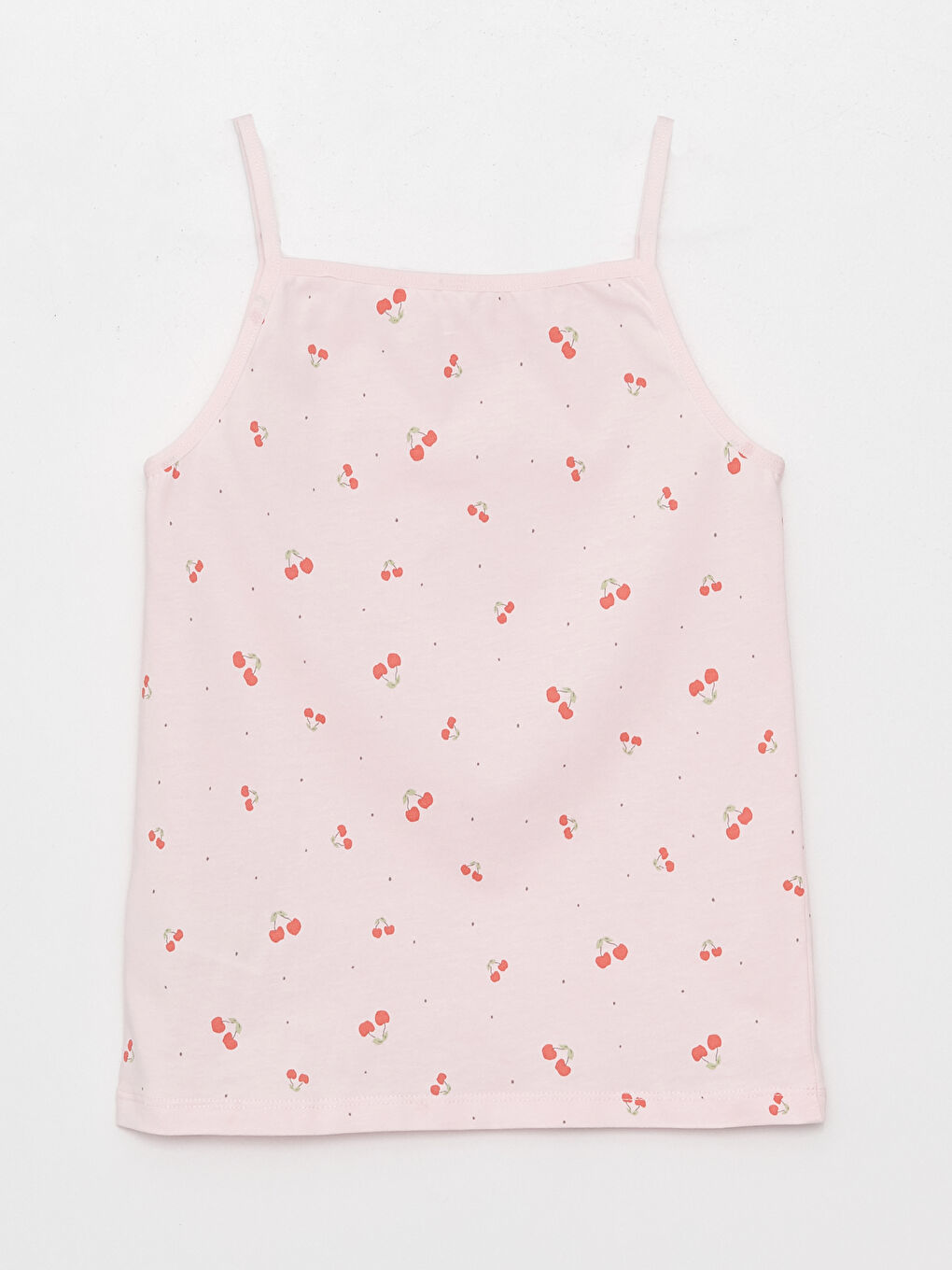 Ekru Baskılı Pamuklu Kız Çocuk Atlet 2'li-1