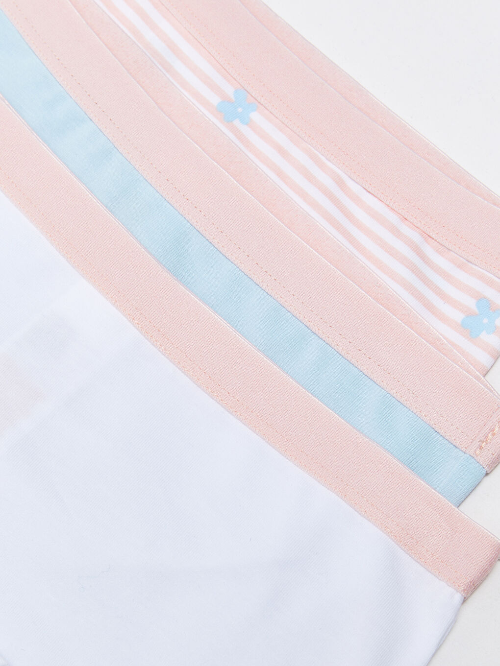 Beyaz Baskılı Pamuklu Kız Çocuk Boxer 3'lü-1