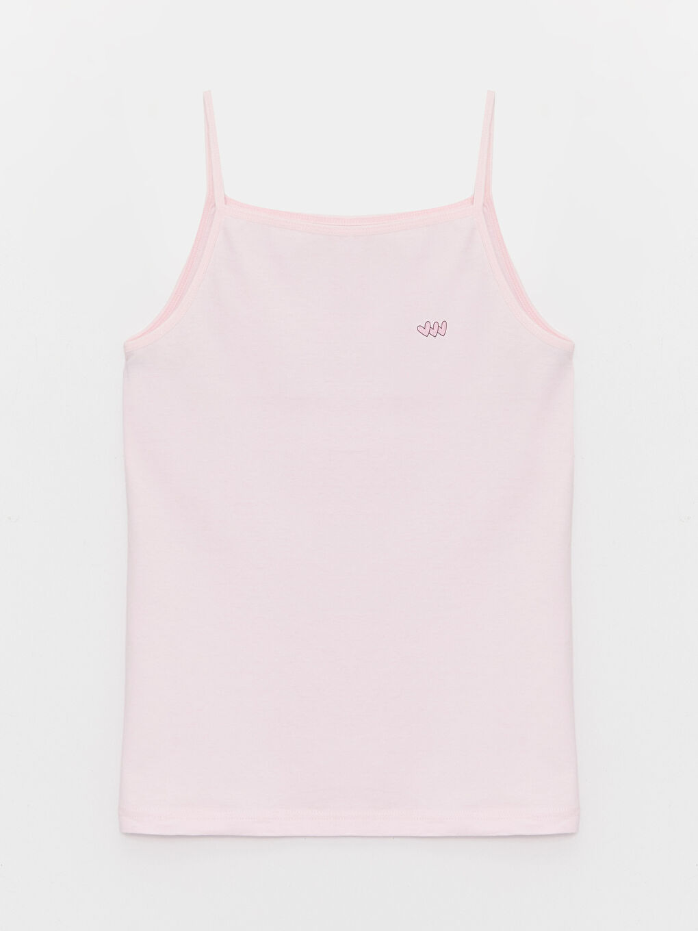 Square Collar Printed Strappy Girls' Vest 2 Pack-1