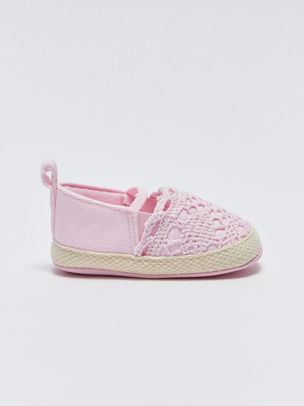 Pembe Lastikli Kız Bebek Yürüme Öncesi Ayakkabısı-1