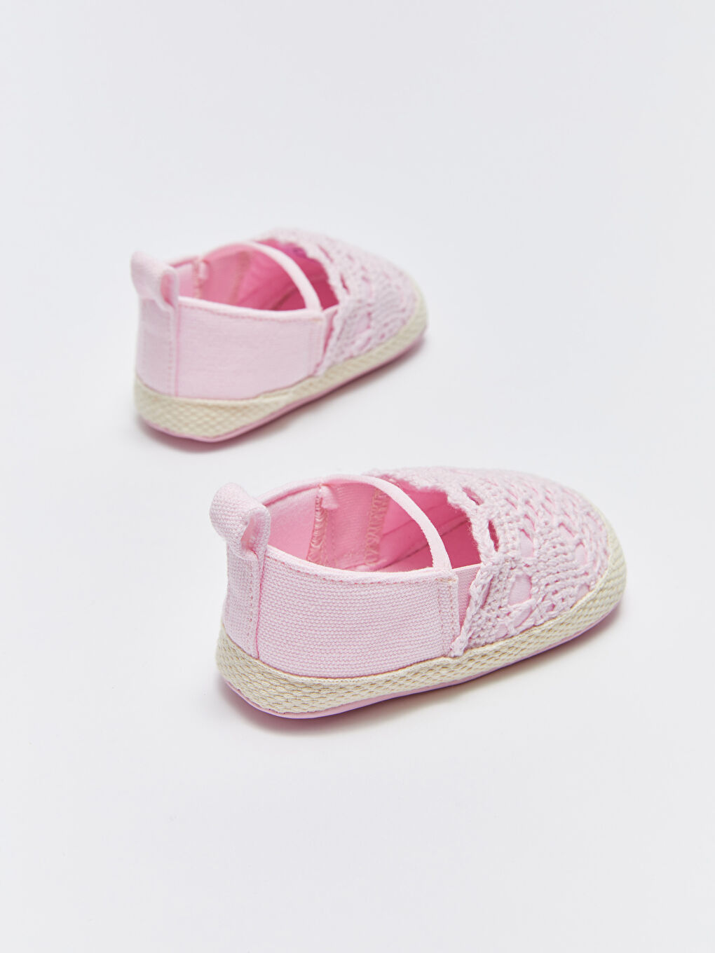 Pembe Lastikli Kız Bebek Yürüme Öncesi Ayakkabısı-4