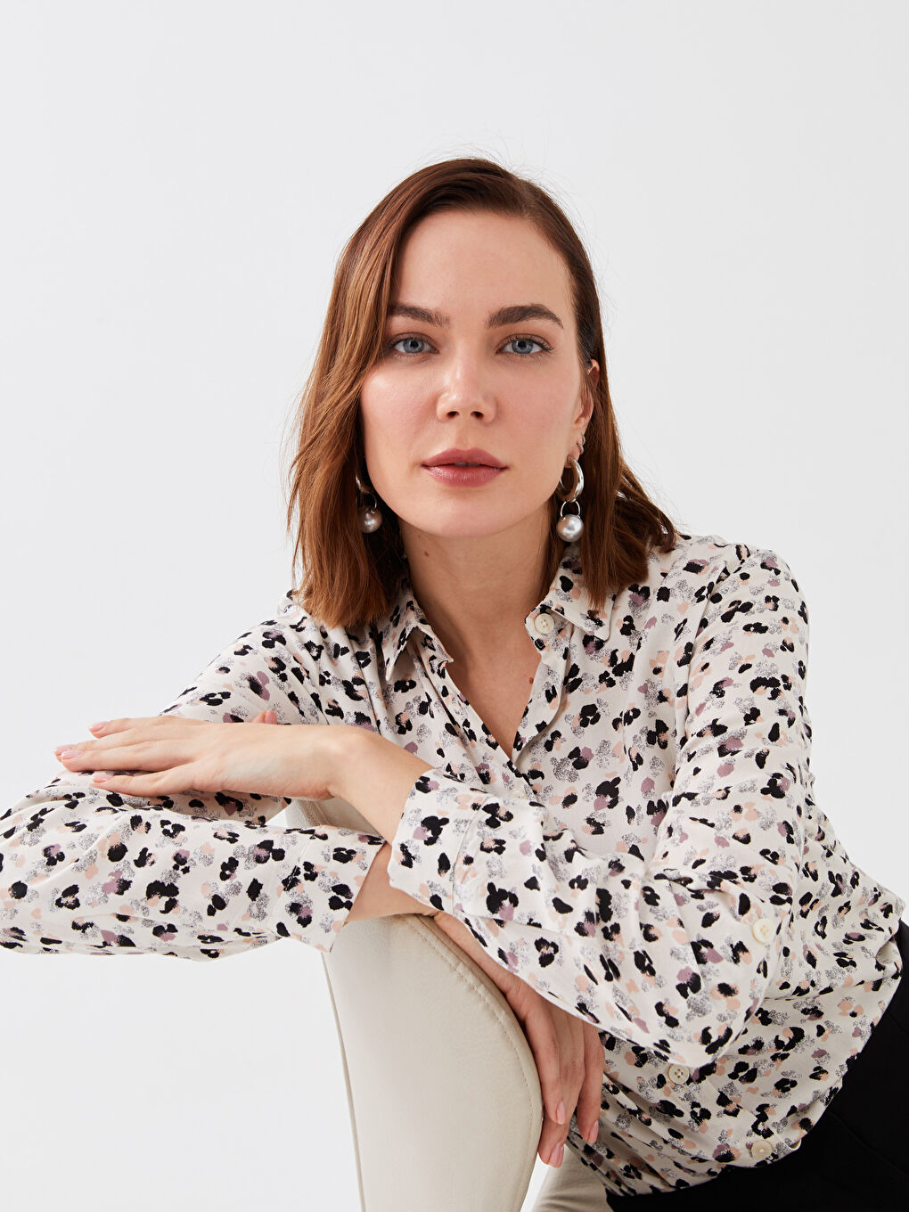 Cămașă Cu Mânecă Lungă Cu Model Pentru Femei