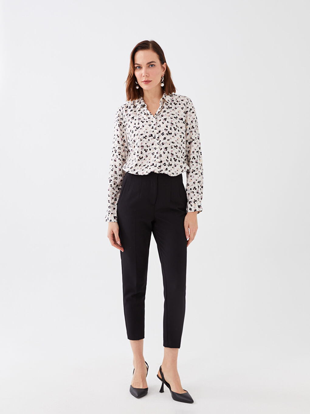 Cămașă Cu Mânecă Lungă Cu Model Pentru Femei-2