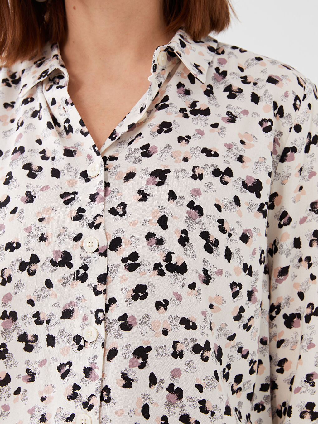 Cămașă Cu Mânecă Lungă Cu Model Pentru Femei-3