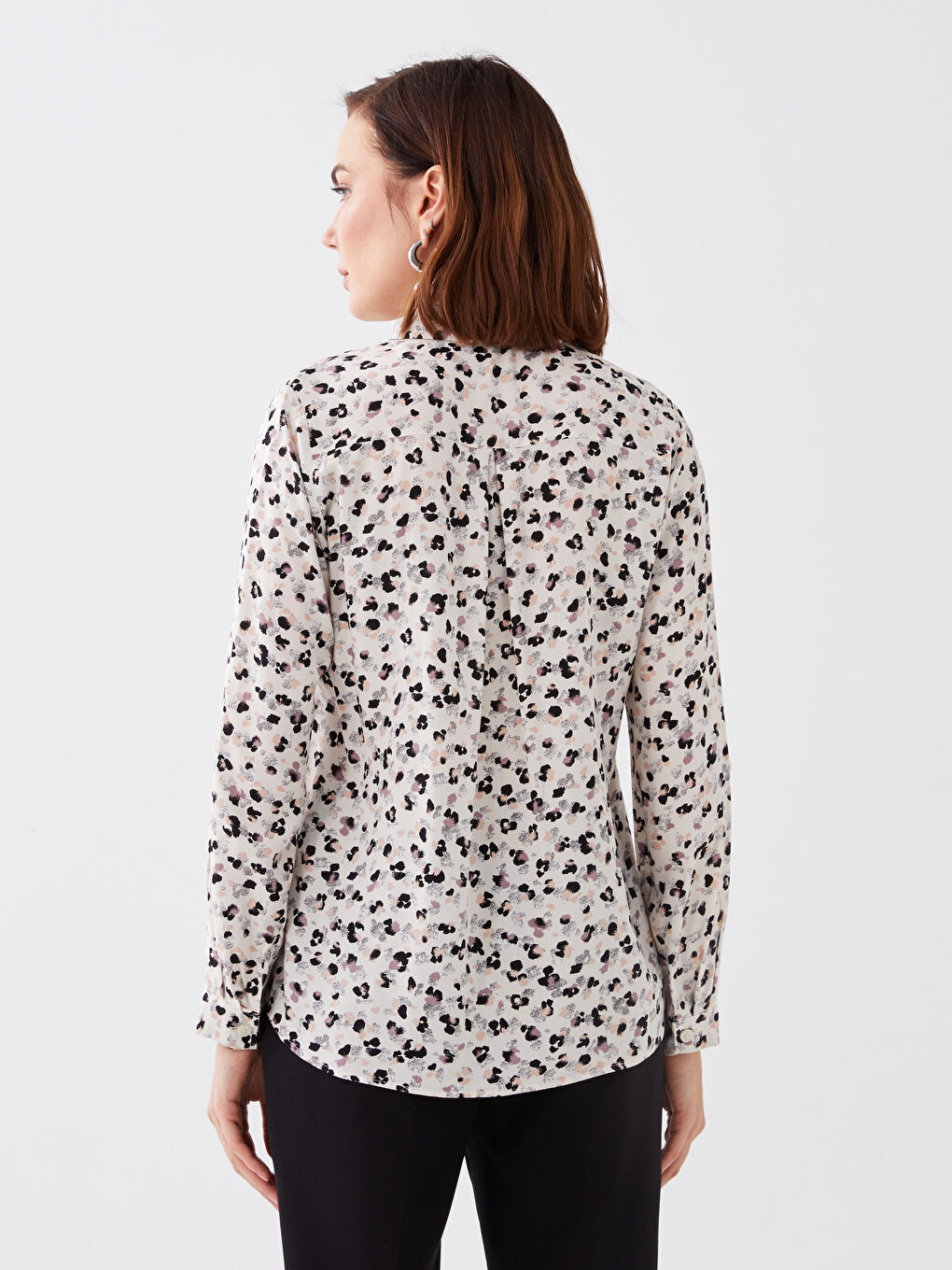 Cămașă Cu Mânecă Lungă Cu Model Pentru Femei-4