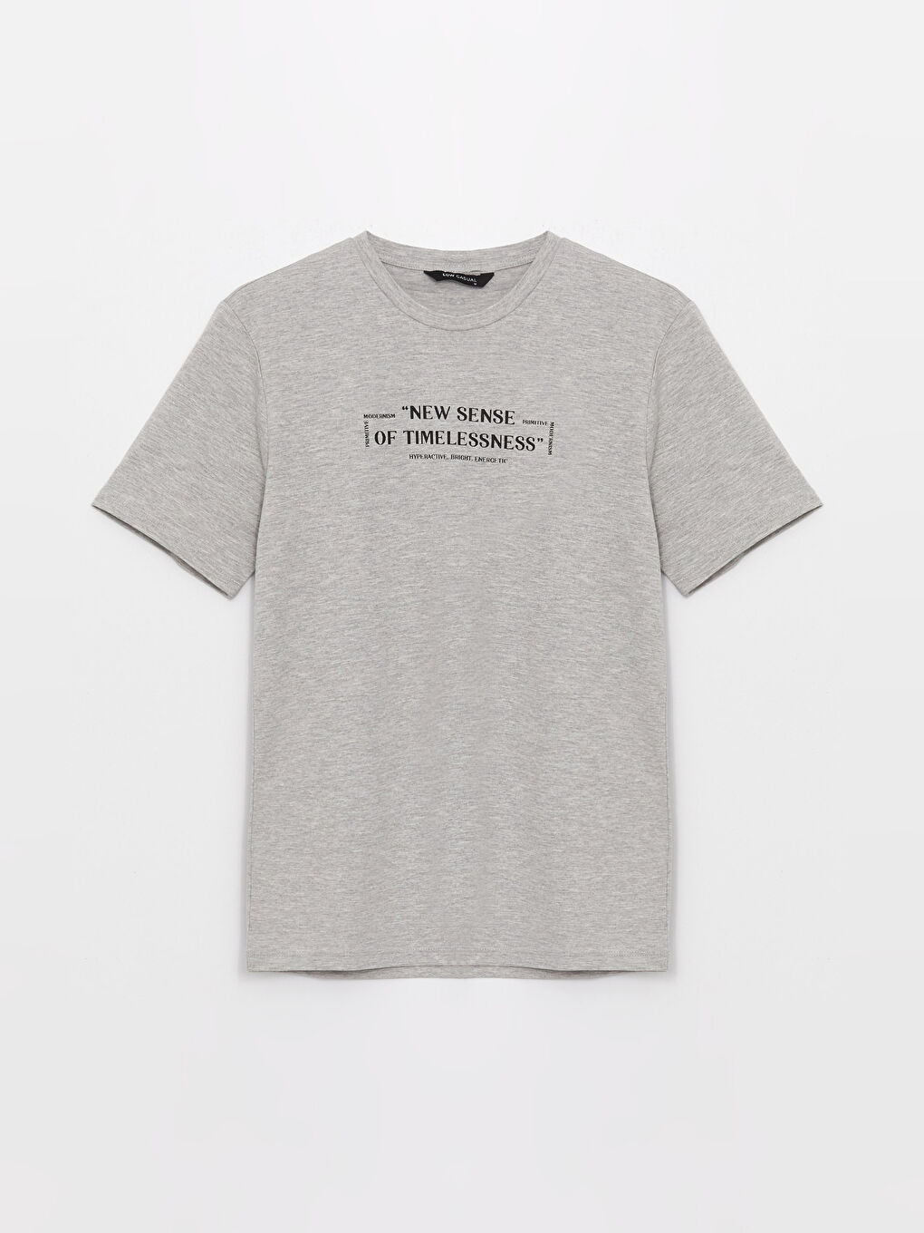 Crew Neck Short Sleeve Printed Combed Cotton Men's T-shirt-5