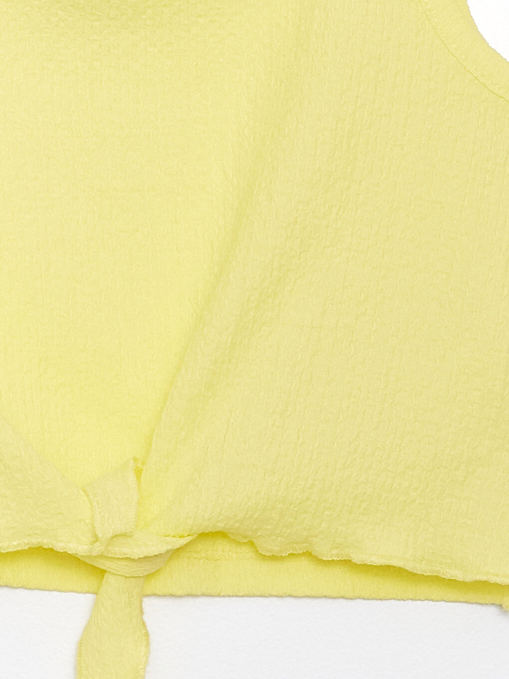 Sarı Kare Yaka Basic Askılı Kız Çocuk Atlet-2