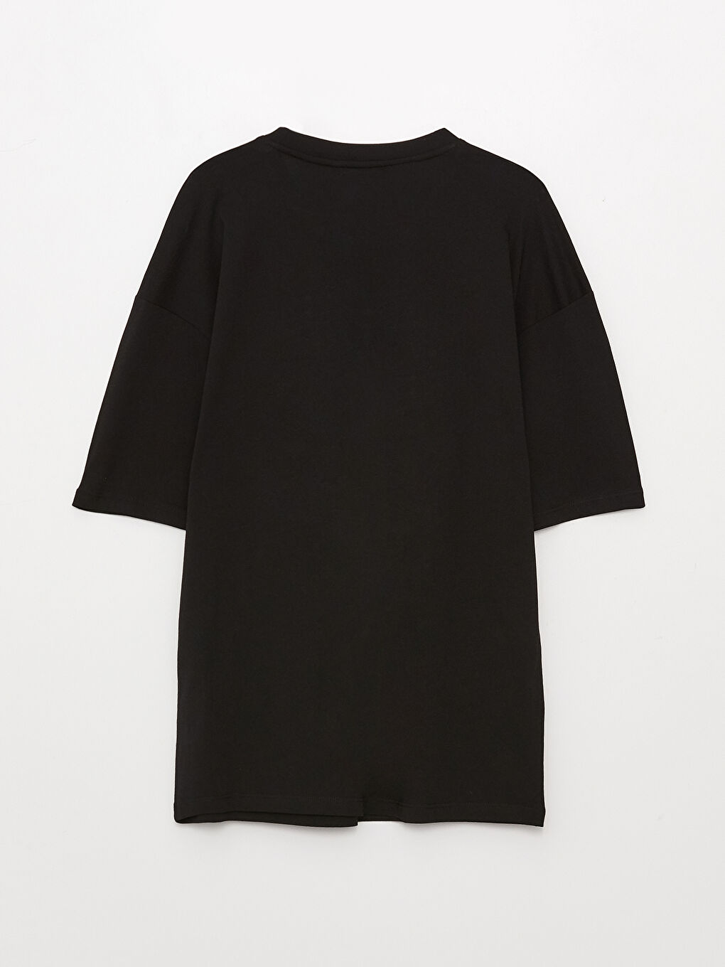 Siyah Bisiklet Yaka Kısa Kollu Baskılı Penye Erkek Tişört-6