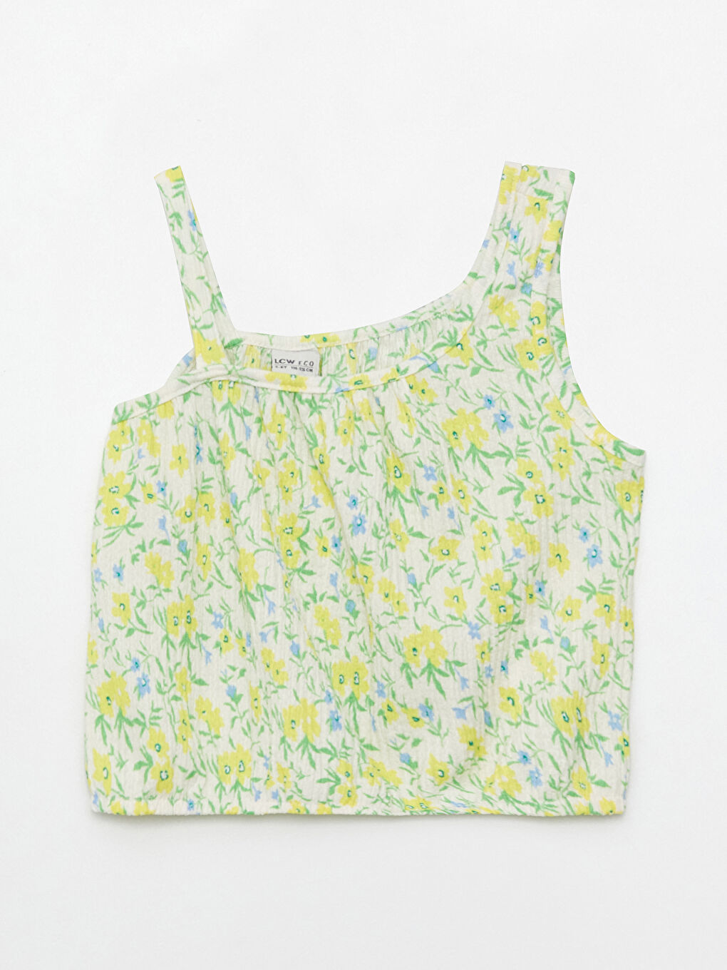 Sarı Desenli Kız Çocuk Atlet