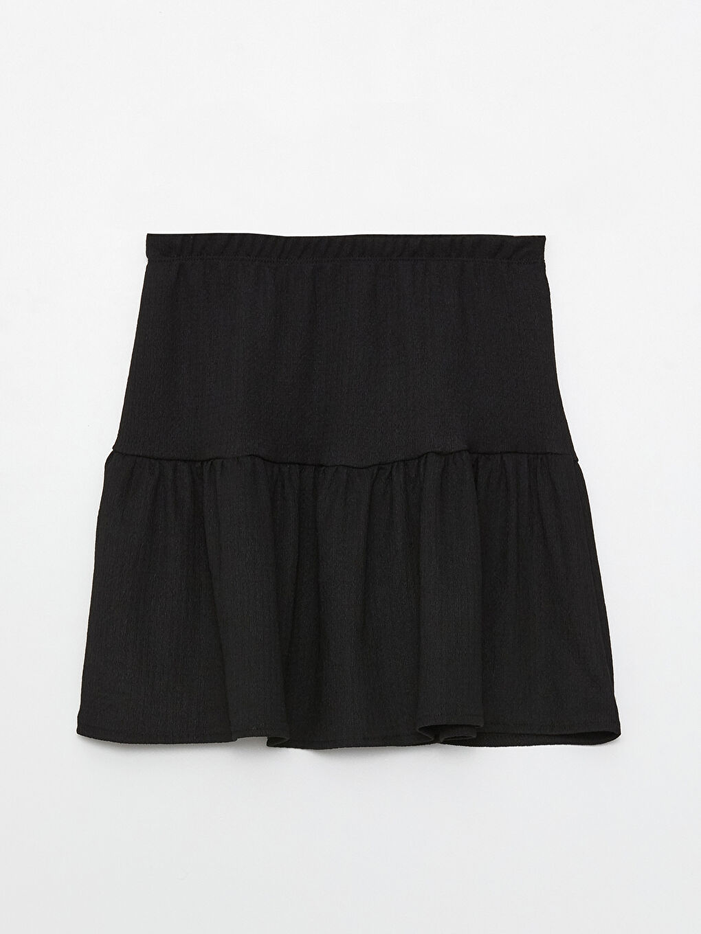 Siyah Beli Lastikli Basic Kız Çocuk Etek