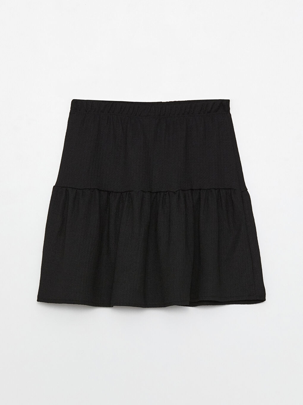 Siyah Beli Lastikli Basic Kız Çocuk Etek-1