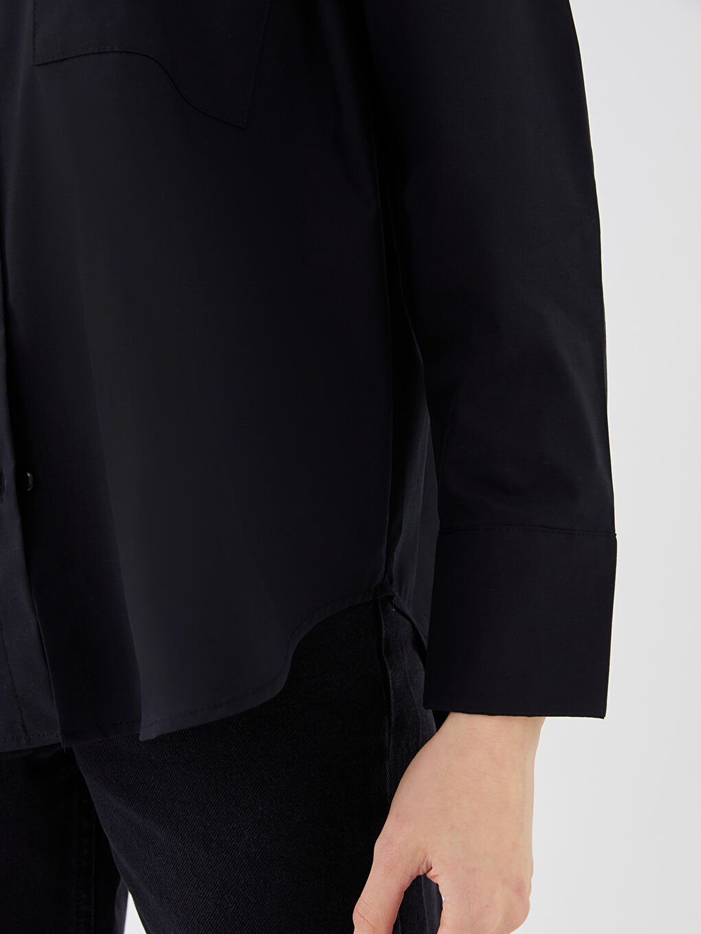 LCW Vision Buttoned Regular Long Sleeve Women's Shirt -S3DP77Z8-CVL