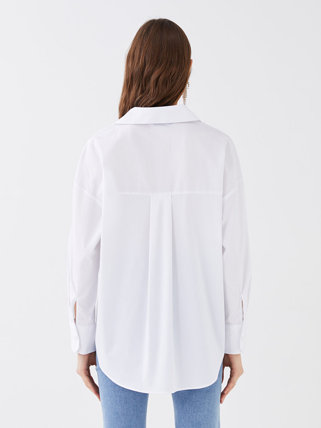 Buttoned Regular Long Sleeve Women's Shirt-5