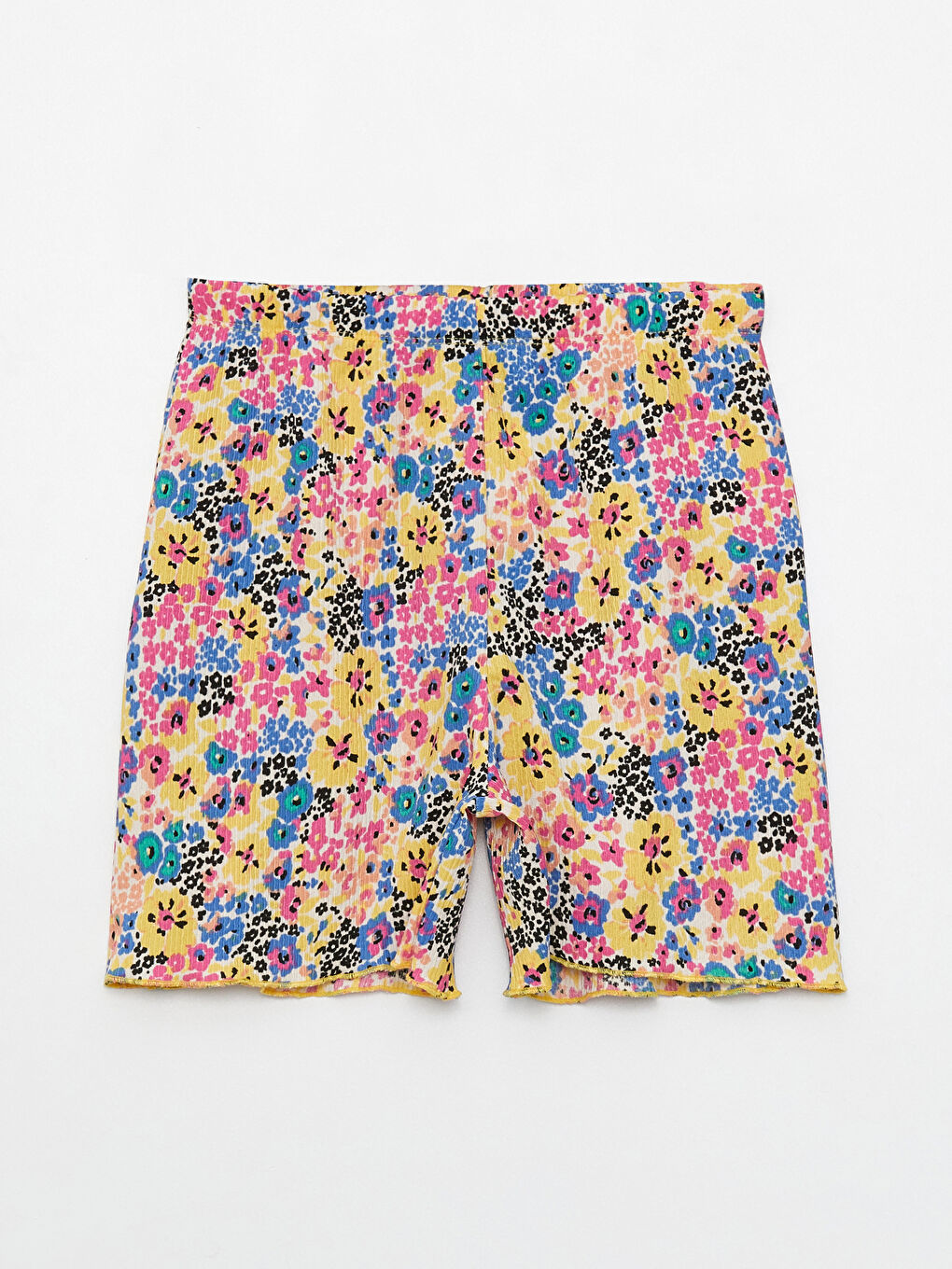 Girls' Patterned Shorts with Elastic Waist