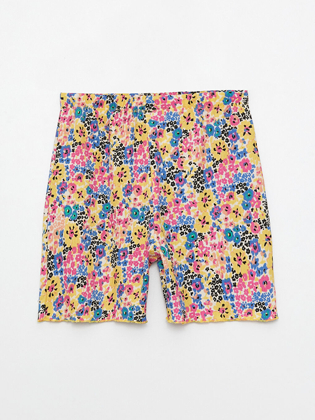 Girls' Patterned Shorts with Elastic Waist-1