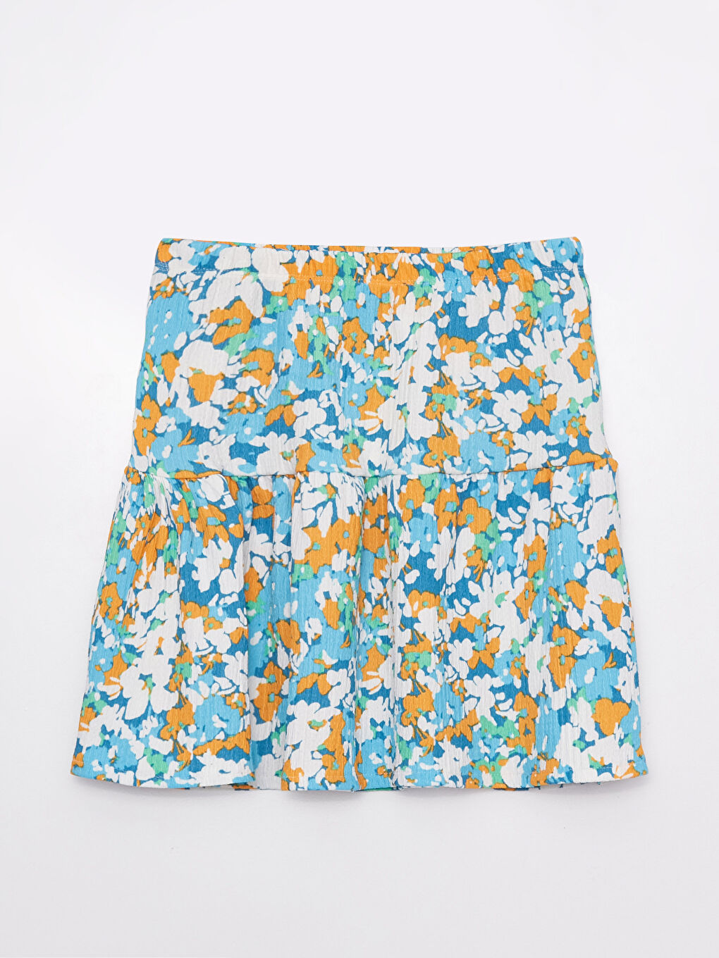 Elastic Waist Patterned Girl Skirt-1