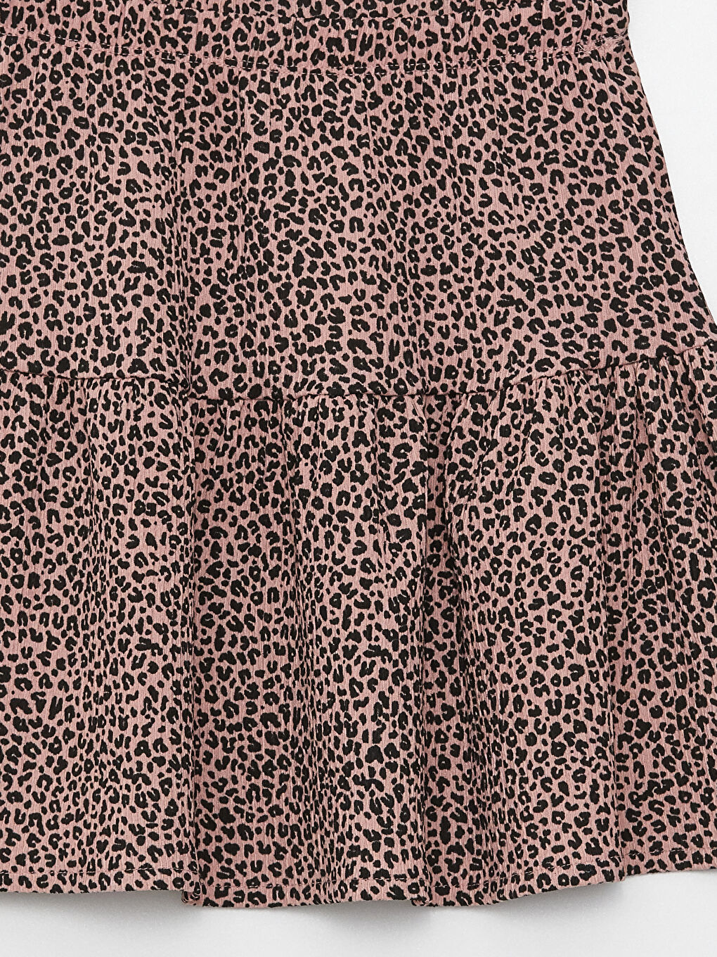 Pembe Beli Lastikli Desenli Kız Çocuk Etek-2