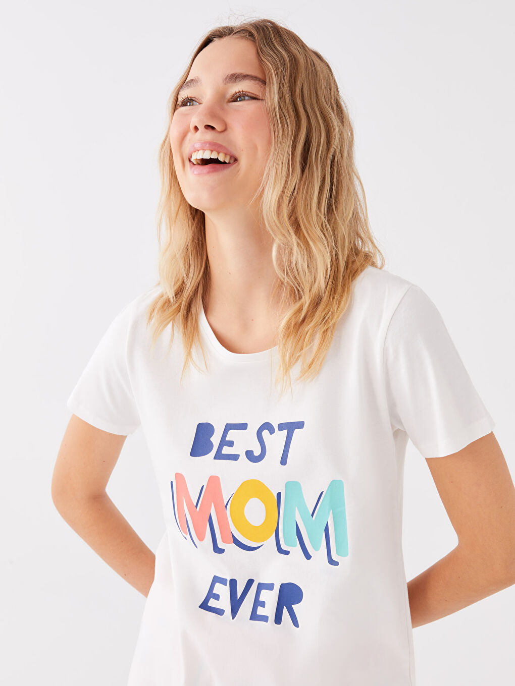 Pembe Bisiklet Yaka Baskılı Kısa Kollu Kadın Şortlu Pijama Takımı-2