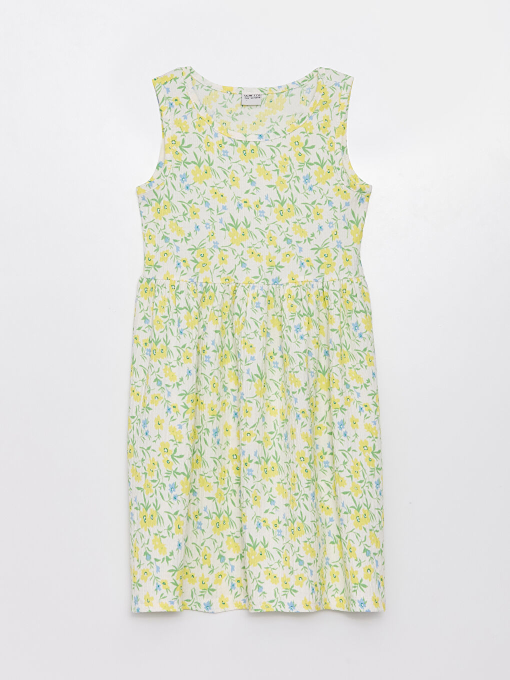 Crew Neck Printed Girls' Dress