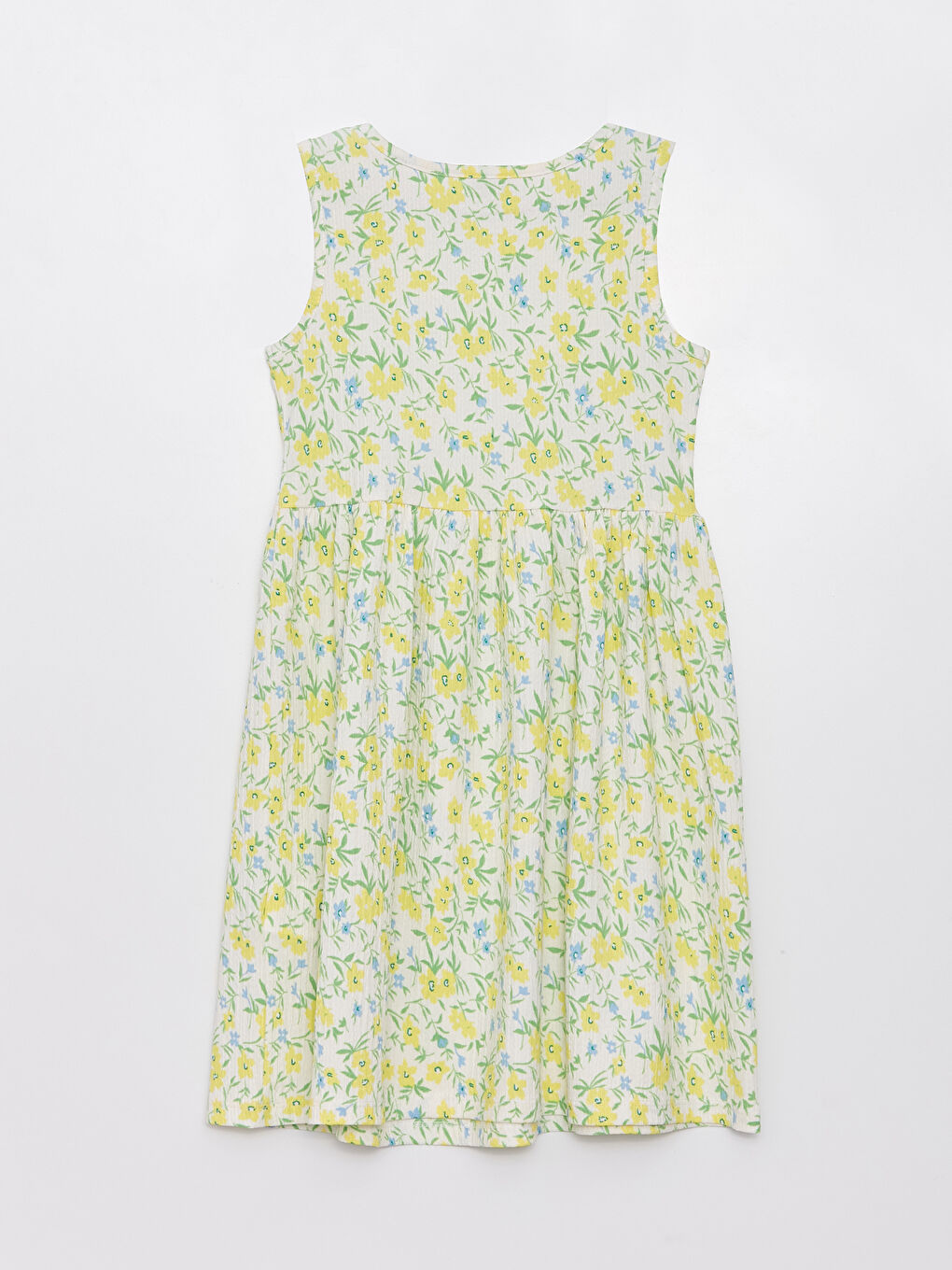 Crew Neck Printed Girls' Dress-1