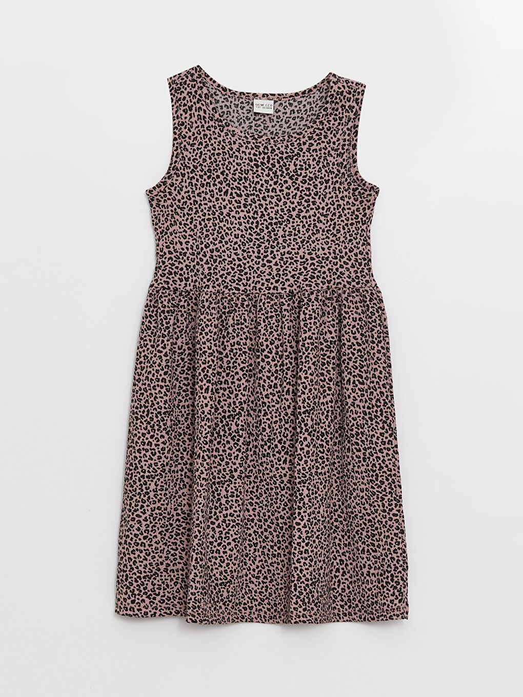 Pembe Bisiklet Yaka Baskılı Kız Çocuk Elbise