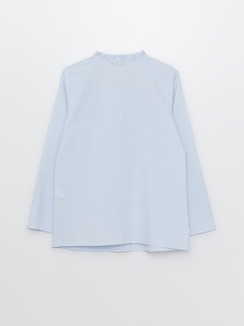 Chemise Rayée À Manches Longues En Popeline Pour Femmes-7