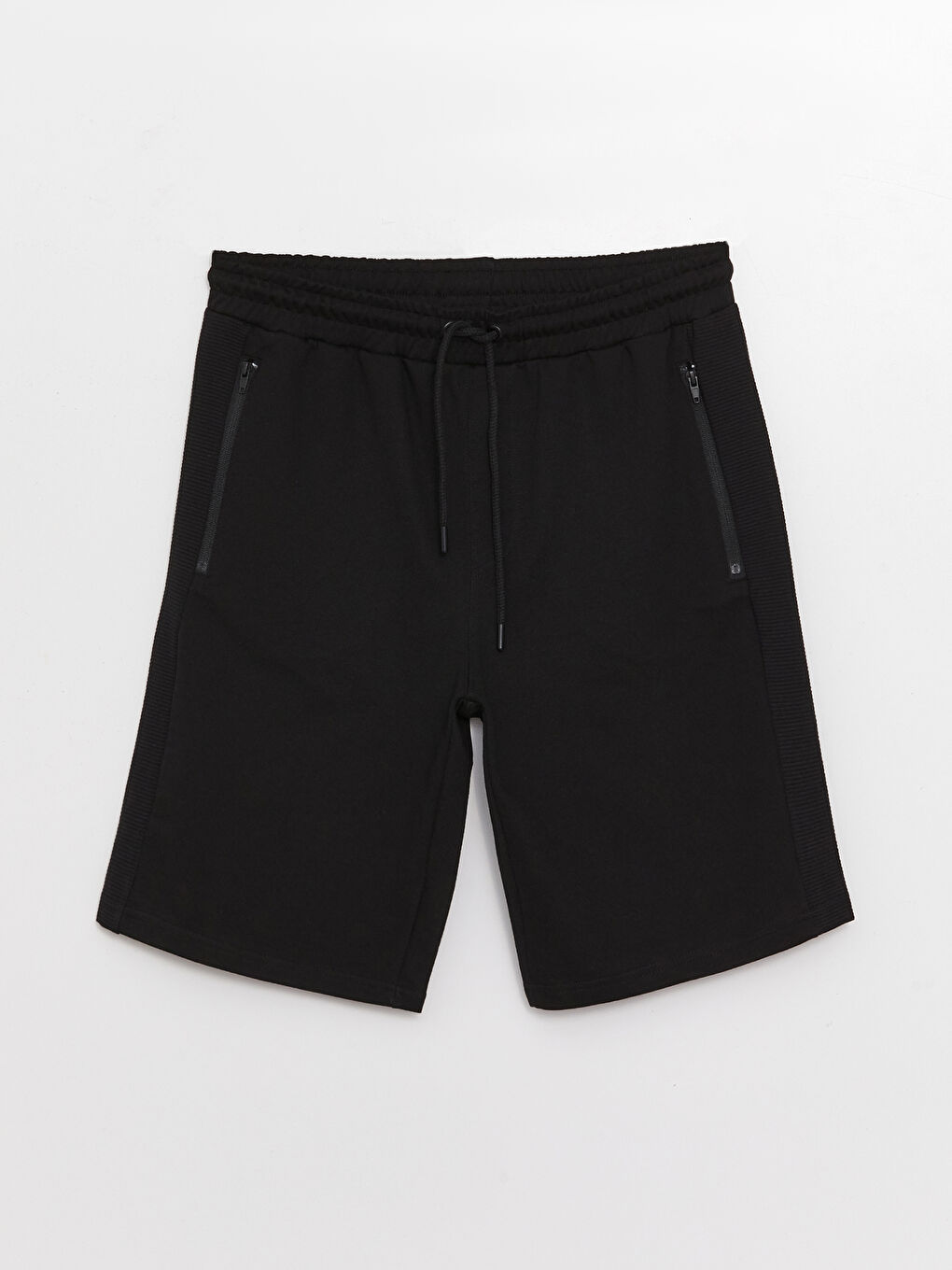 Siyah Slim Fit Erkek Bermuda Şort-5