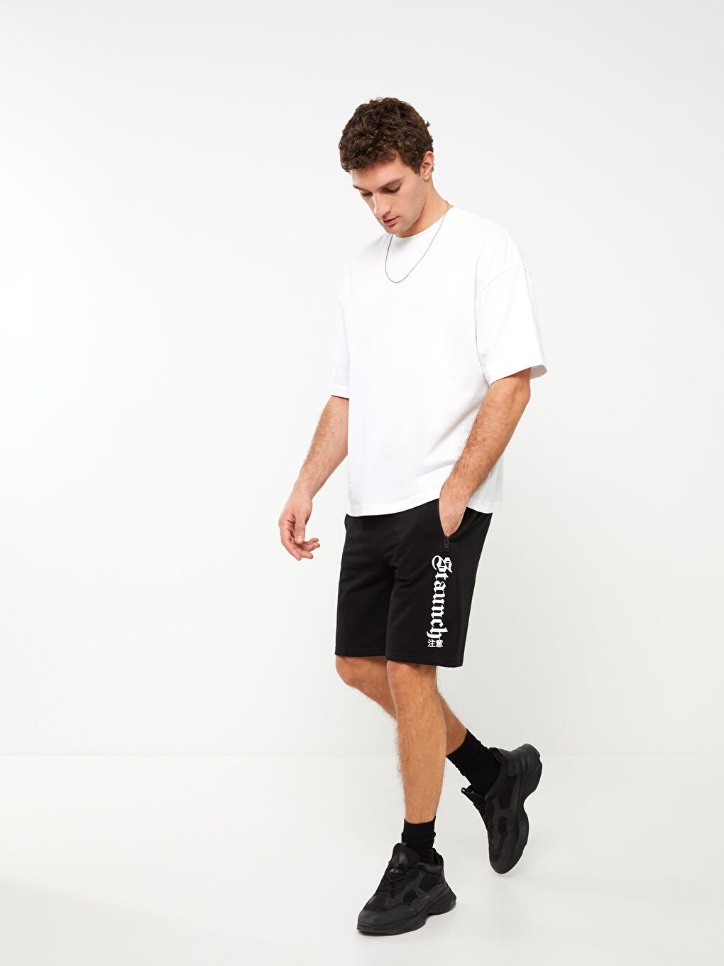 Slim Fit Men's Elastic Waist Shorts -S3DP98Z8-CVL