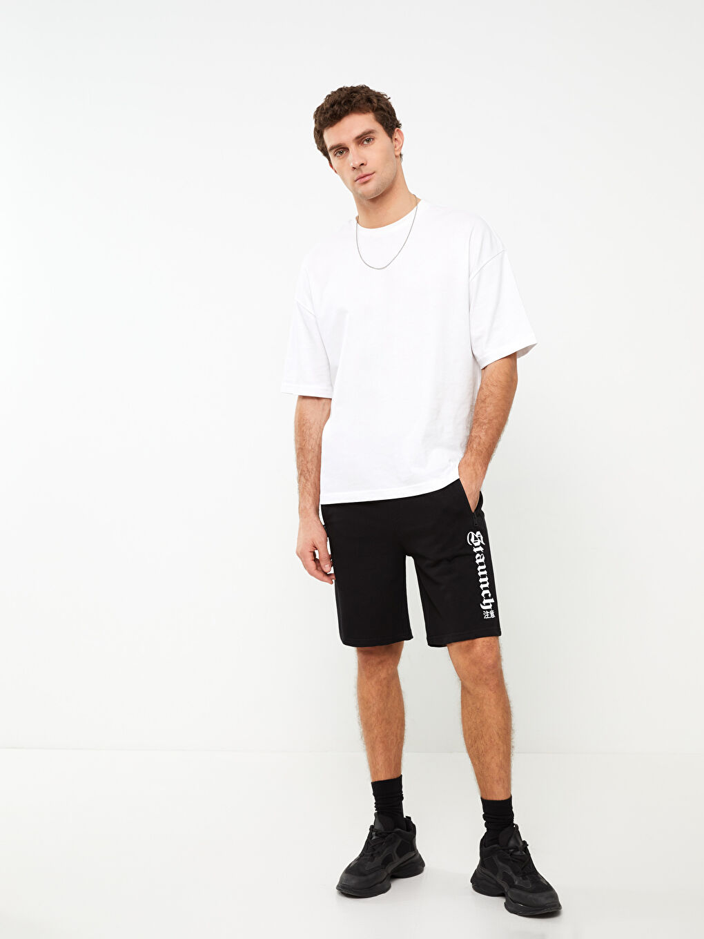 Slim Fit Men's Elastic Waist Shorts -S3DP98Z8-CVL