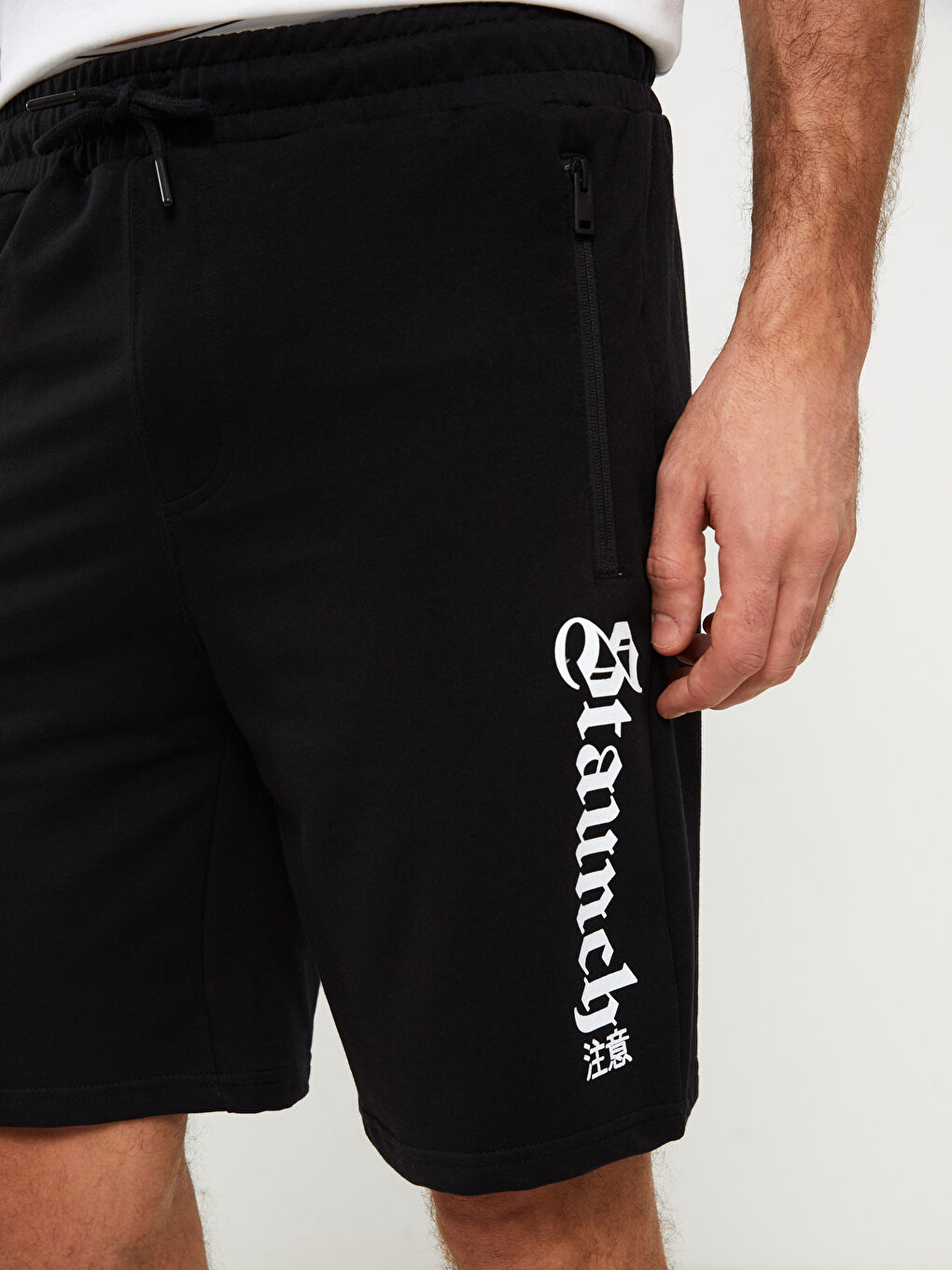 Slim Fit Men's Elastic Waist Shorts -S3DP98Z8-CVL