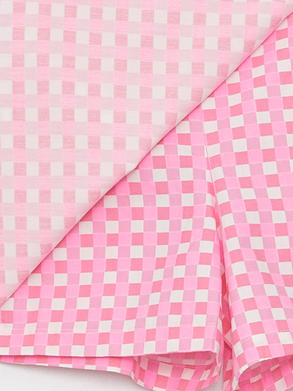 Pembe Beli Lastikli Ekose Kız Çocuk Şort Etek-2