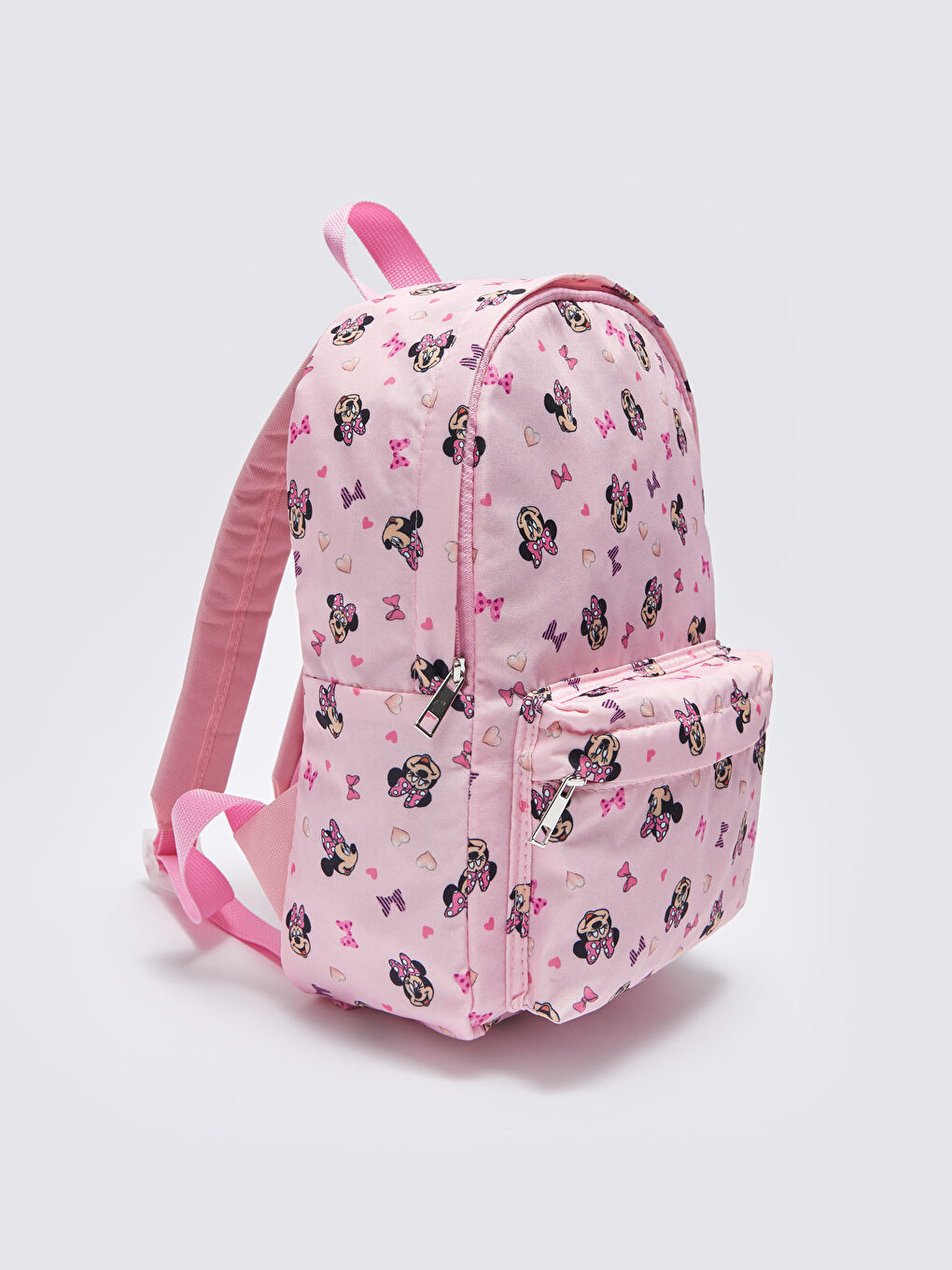 Pembe Minnie Mouse Baskılı Kız Çocuk Sırt Çantası-1