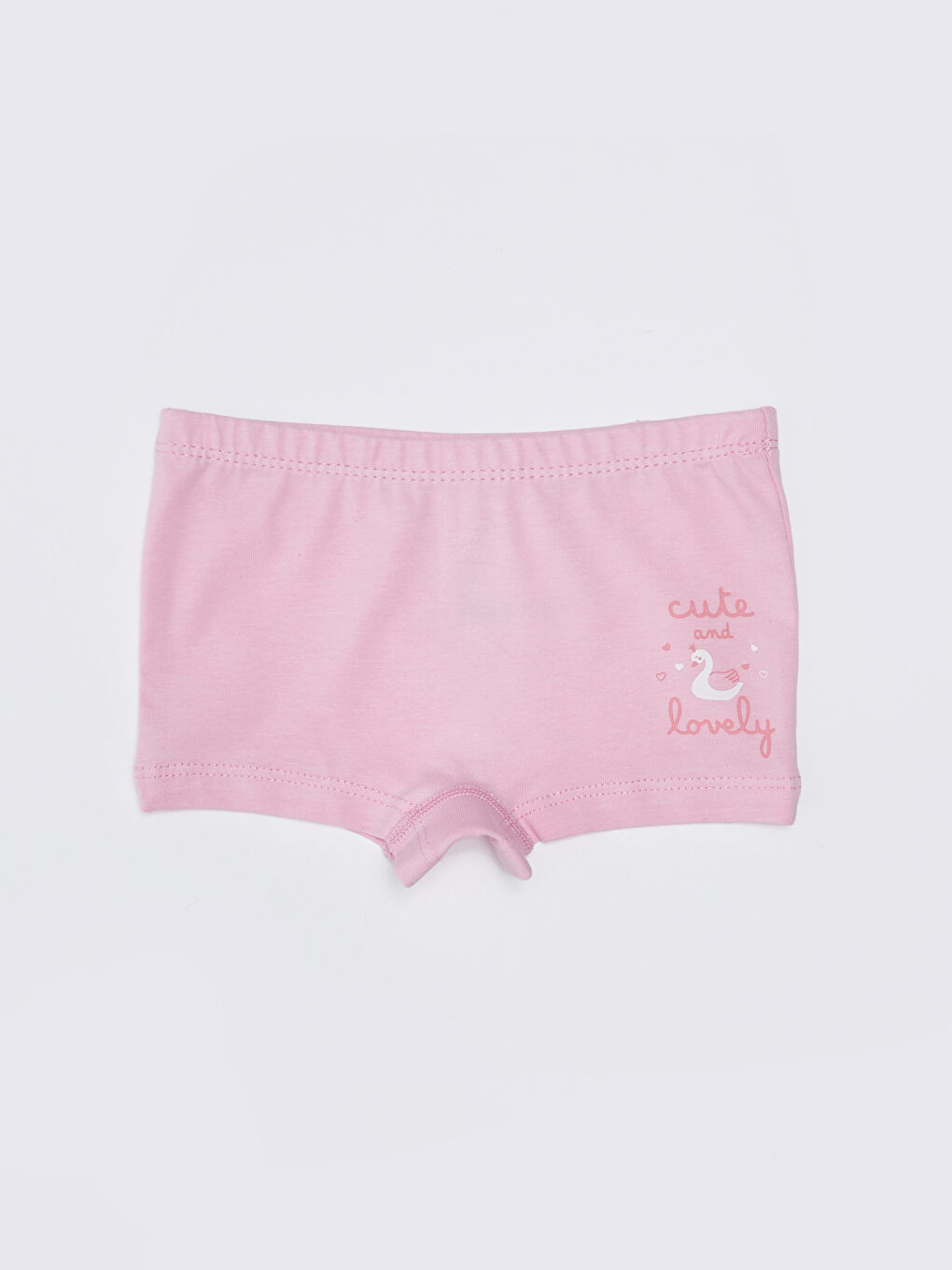 Pembe Baskılı Pamuklu Kız Bebek Boxer