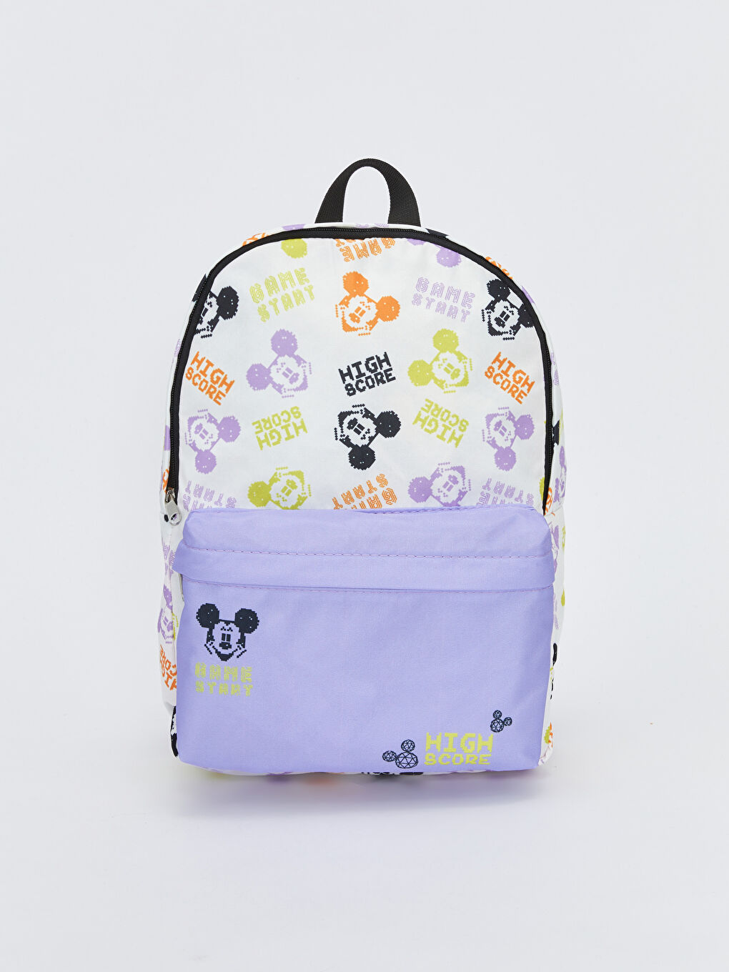 Beyaz Mickey Mouse Baskılı Kız Çocuk Sırt Çantası