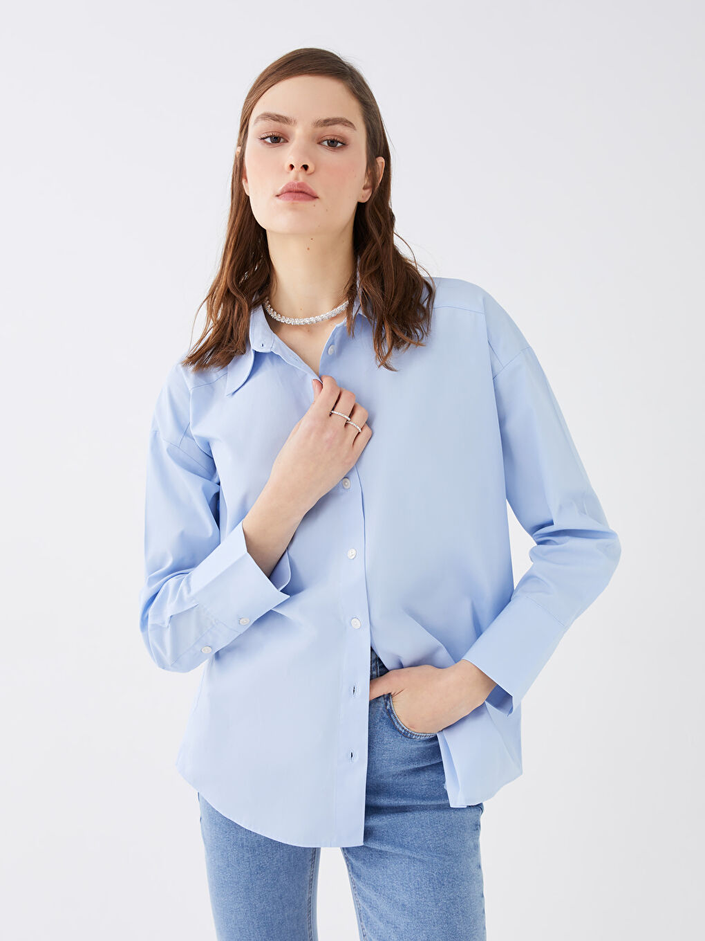 LCW Vision Poplin Women's Shirt -S3DQ60Z8-QYA