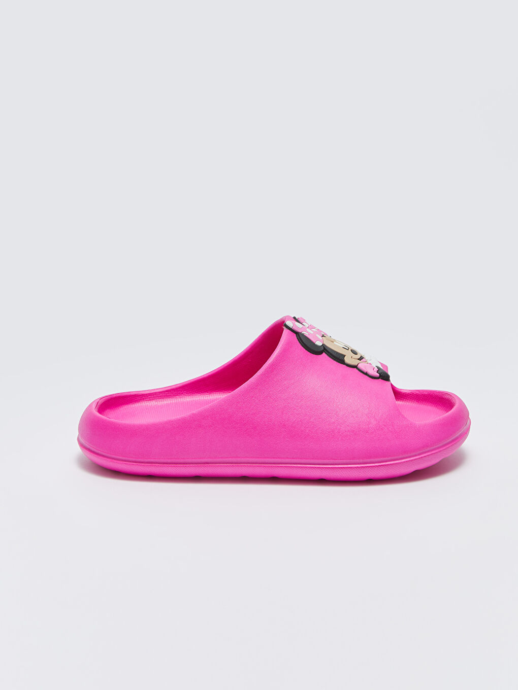 Fuşya Minnie Mouse Patch Detaylı Kız Çocuk Terlik-1