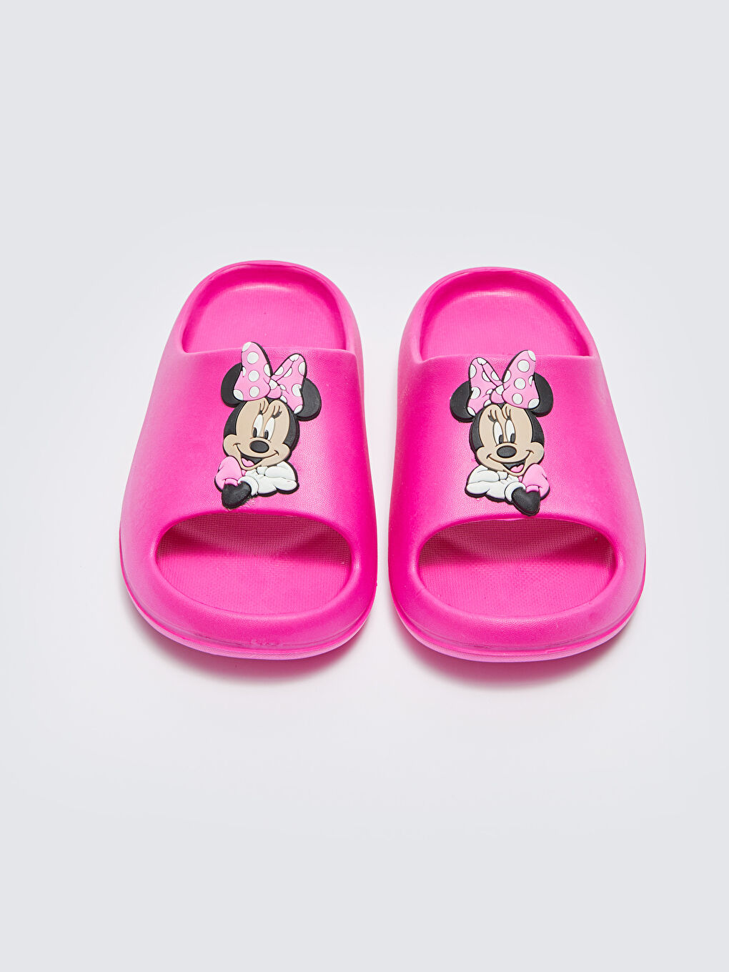 Fuşya Minnie Mouse Patch Detaylı Kız Çocuk Terlik-2