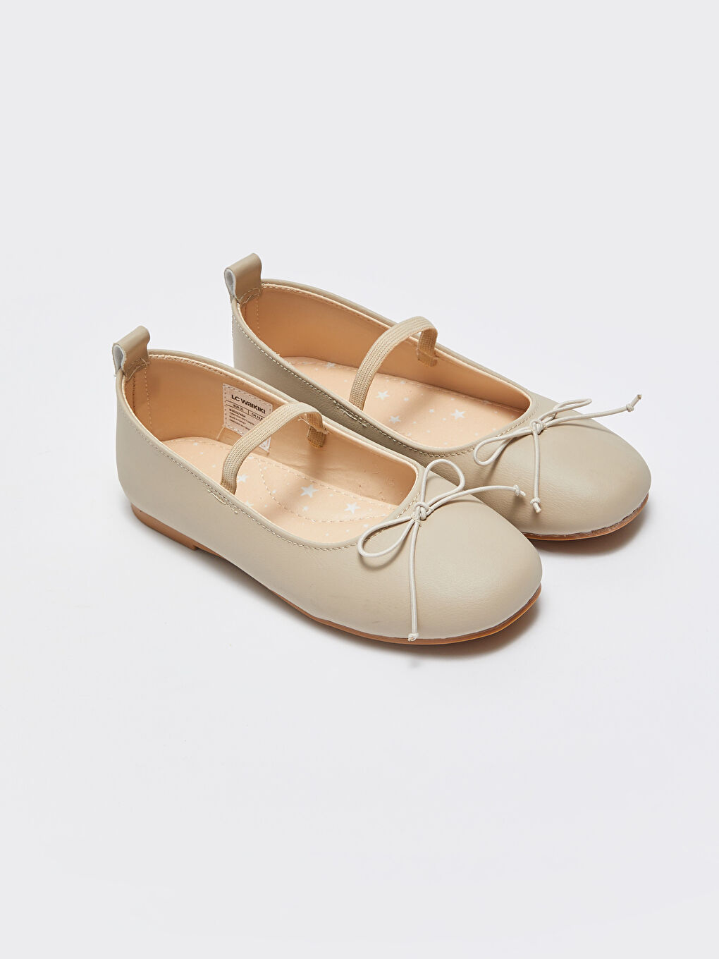 LCW STEPS Leather Look Bow Detailed Girls' Flats -S3DQ74Z4-SWH